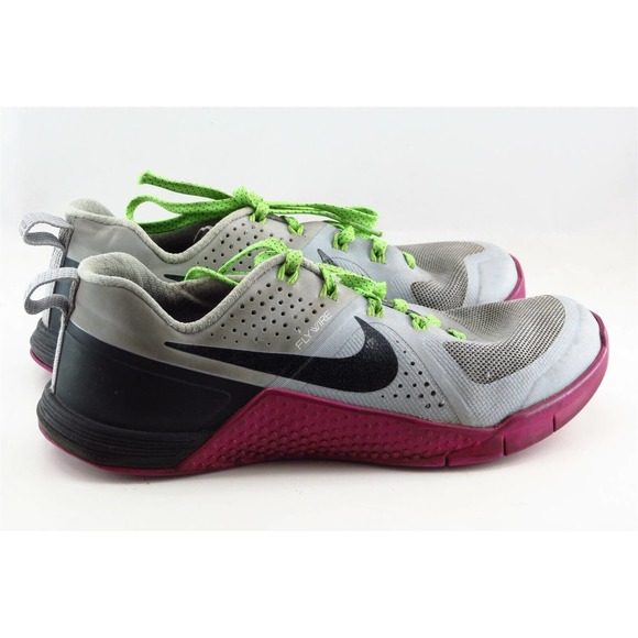 Nike Flywire Lace Up Running Gray Synthetic Women Shoes 7 M - Picture 3 of 7